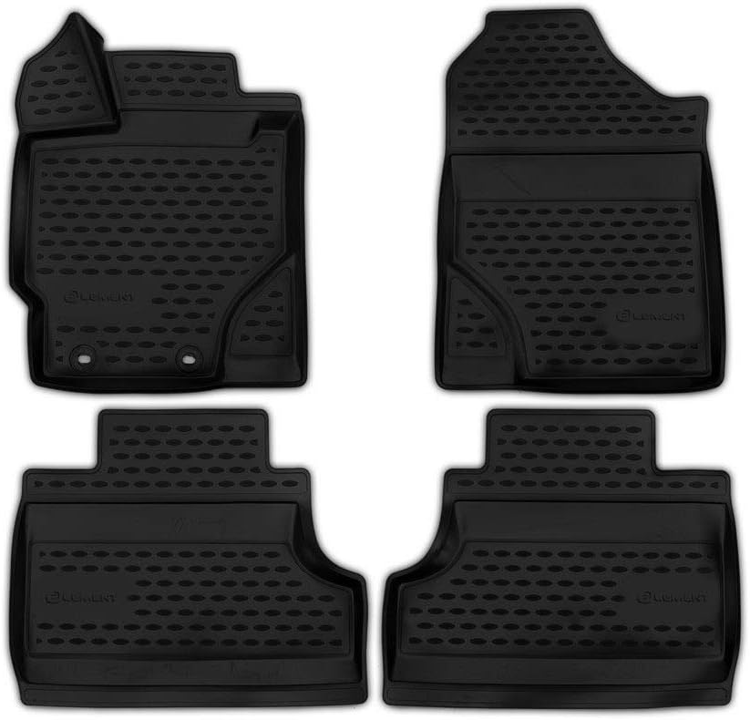 Element EXP.NLC.3D.48.66.210k Perfect Fit Premium Anti-Slip Rubber Floor Mats Toyota Yaris Year 10-14 Black