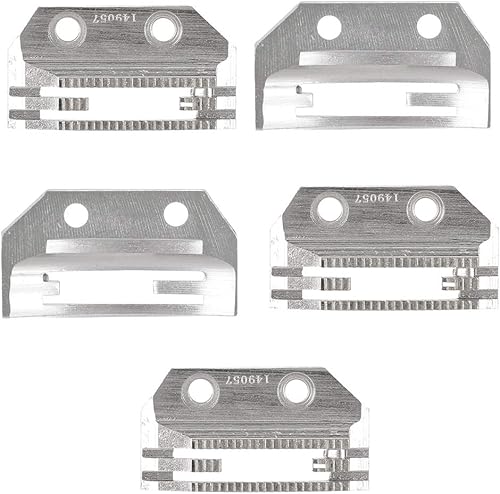 Miniatura 6 de Fdit 5 piezas de dientes de alimentación para máquina de coser en forma de E, dientes finos universales de doble fila para máquina de coser para