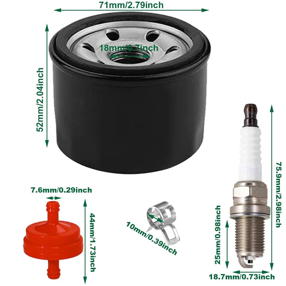 ZAMDOE 951-12690 751-12690 Oil Filter for MTD 4P90HU 4P90HUA 4P90HUB 4P90JHA 4P90JT 4P90JU 4P90JUA 4P90JUB 4P90JUC 4P90M0 4P90MU 4P90MUA 4X90HU for Troy Bilt for Craftsman for Cub Cadet Lawn Mower - Image 2