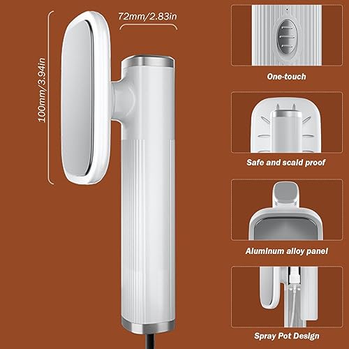 Miniatura 2 de Mini hierro USB portátil de ropa de calentamiento rápido 2 en 1 plancha de mano con botella de spray desmontable Máquina de planchado constante para