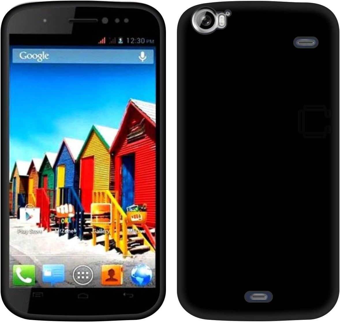 Case Creation Back case for Micromax Doodle 2,Dotted Matte Finish Ultra Thin Silicone Soft Jelly Black Silicone Case Back Cover for Micromax Canvas Doodle 2 (Black Matte Finish)