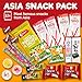 Premium Asian Snack Box (22 Pc) - International Variety Pack from Japan, Korea, and Indonesia - Featuring Pocky, KitKat & Choco Pie - Exotic Food Gift Set