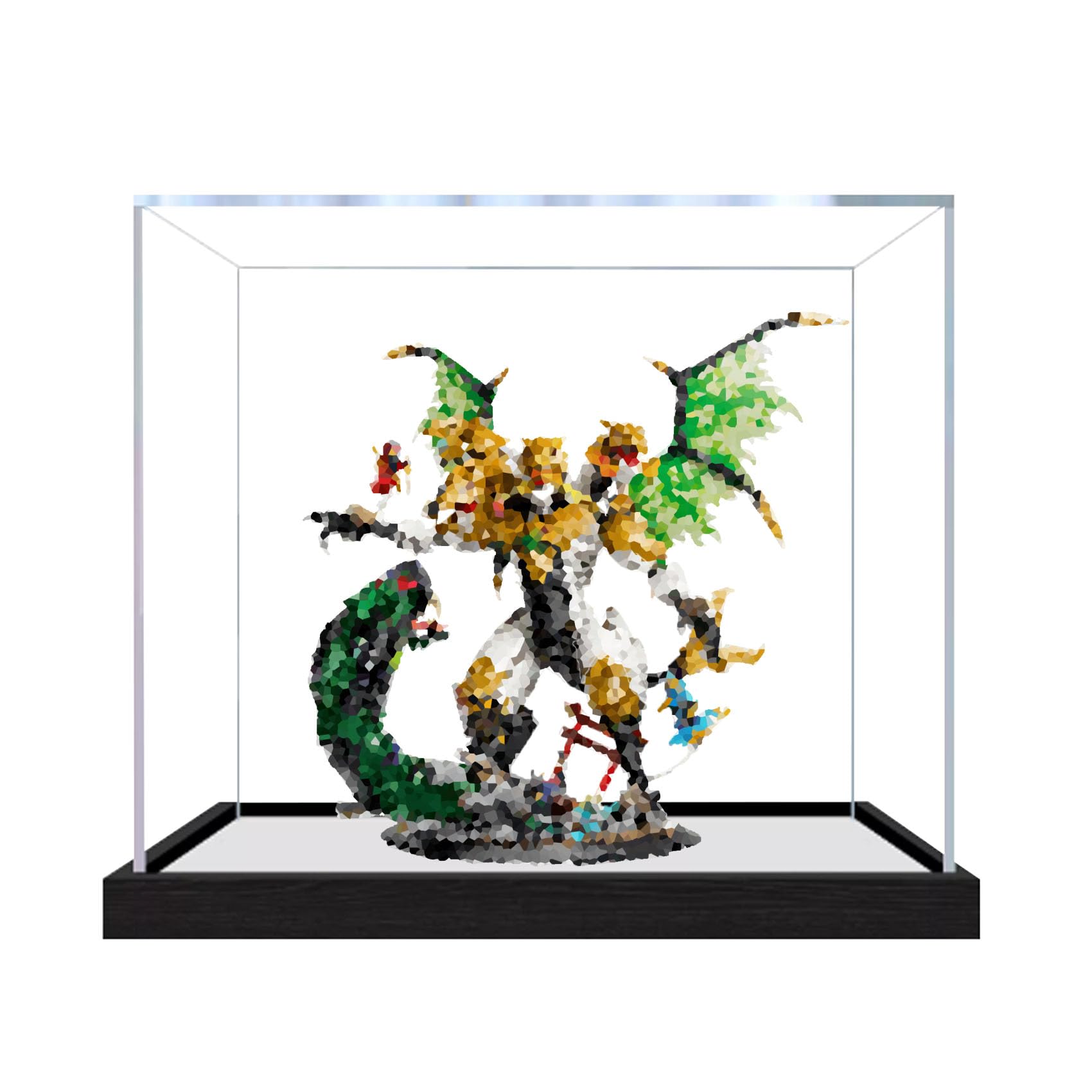 Dustproof acrylic Display Case for Le-go 71872 Dragon Model-display box only (StyleC 3mm)