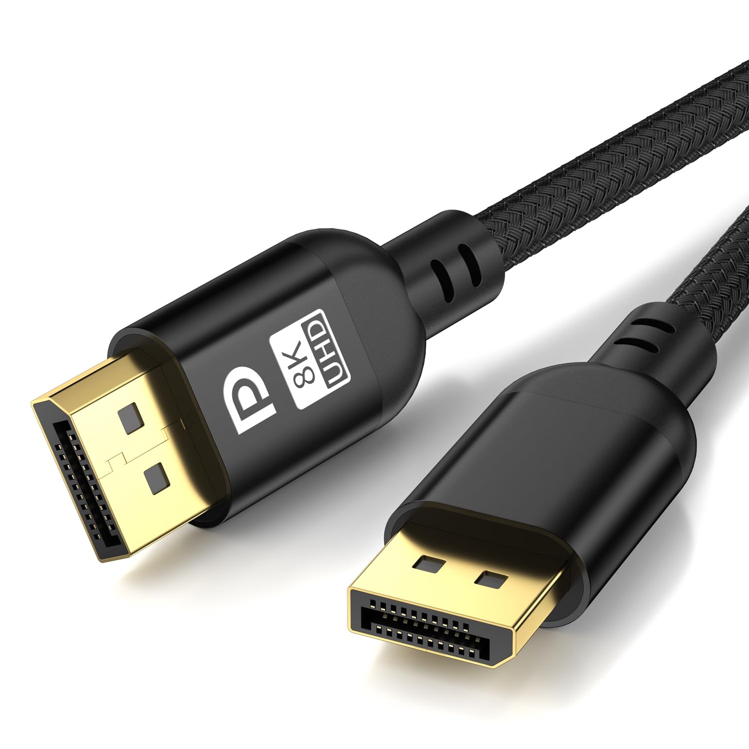 Photo 1 of Diyanisly 8K DisplayPort Cable 3.3FT, DP 1.4 Cable, 32.4Gbps 8K@60Hz 4K@120Hz 2K@240Hz, High Refresh Rate Flexible for HDR DSC, FreeSync, G-Sync, Gaming Monitor/Graphics Card PC etc(Braided, Black)