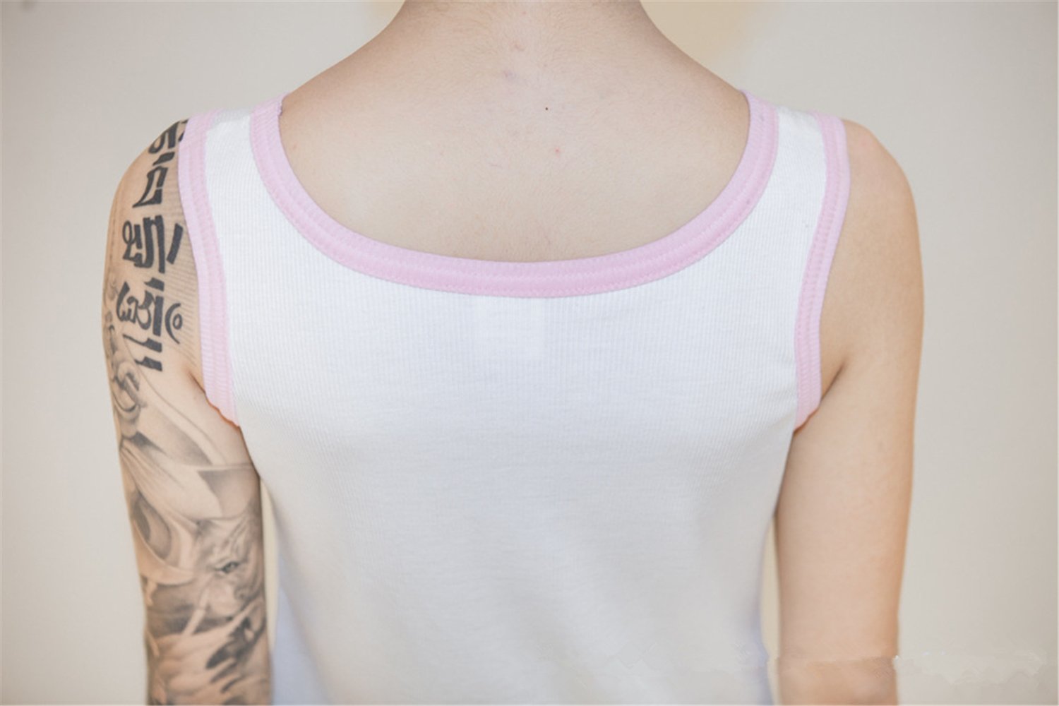 BaronHong Bawełniany elastyczny bandaż na klatkę piersiową, kolorowa kamizelka, tank top dla lesbijek Tomboy