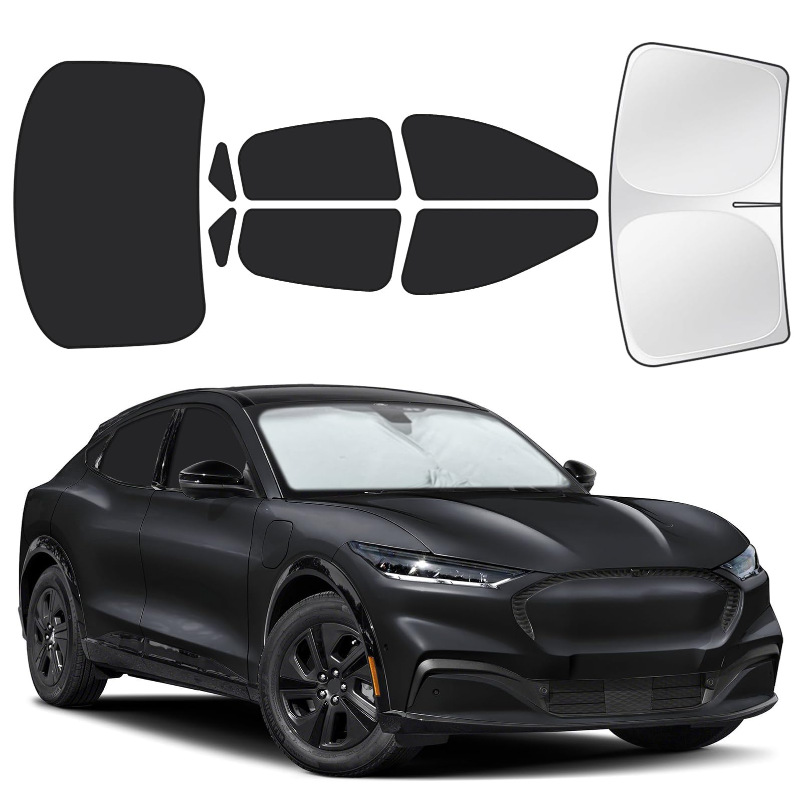 for Ford Mustang Mach-E 2021-2025 Car Window Shades, 8Pcs Window Covers