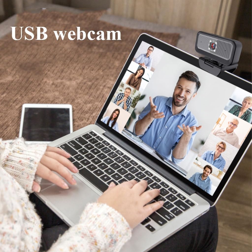 Kamera Internetowa HD Do Komputera PC Z Mikrofonem, Kamera HD Do Transmisji Strumieniowej W Formacie Panoramicznym,autofokus, Kamery USB Do Rozmów Wideo, Nauki, Konferencji(1080P)