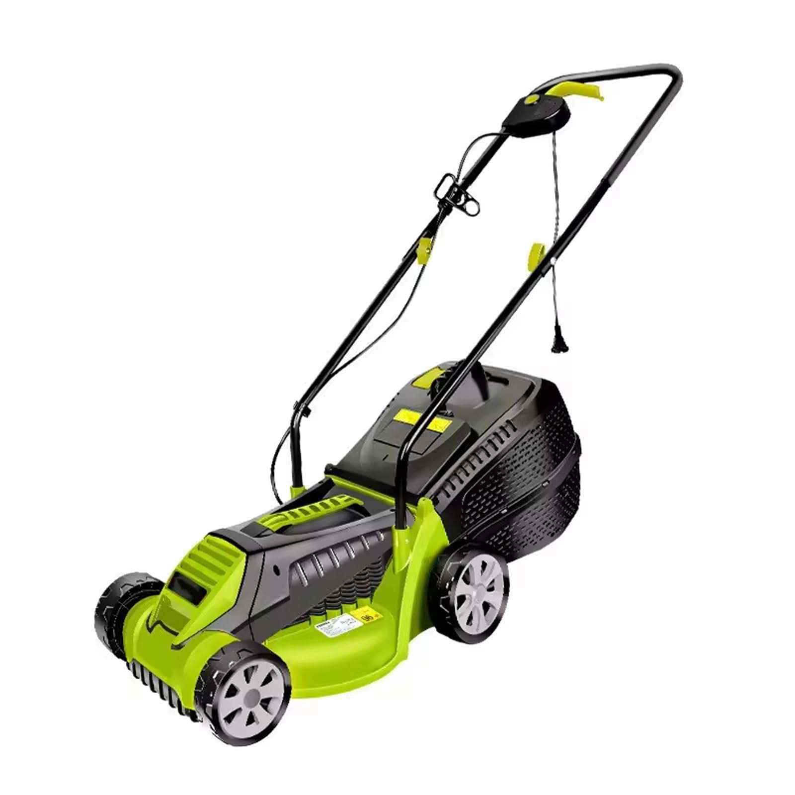 FfiMe Cortacésped Eléctrico, 1600W, Caja de Hierba Grande de 30L, Ancho de Corte de 32cm, 3 Alturas de Corte Ajustables (25-65cm), Plegable para Almacenamiento, para Jardines, Patios, Granjas