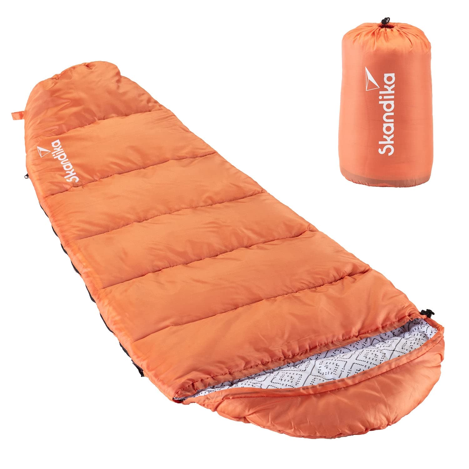 Skandika Vegas Junior Kinderschlafsack | Outdoor Camping Schlafsack für Kinder, weiches Innenfutter, kuschelig weich, wasserabweisend, Komfortbereich von 12 bis 3°C, 170 x 70 cm