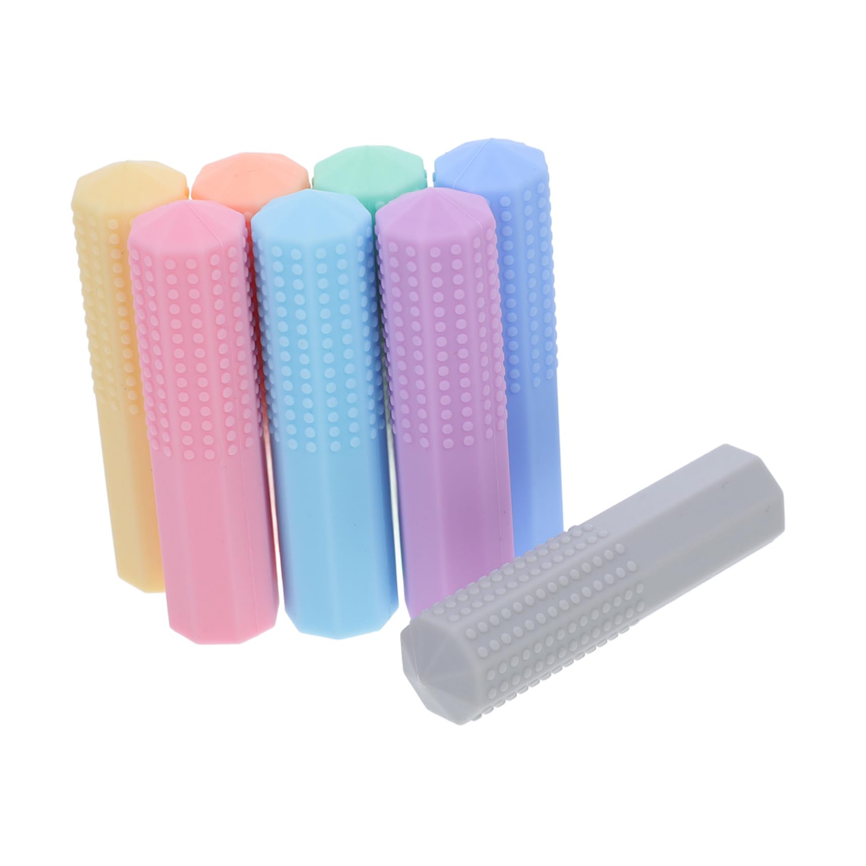 SHINEOFI 24 Pezzi Tappi per Matite in Silicone Masticabili Colorati per Supporto Sensoriale con Stimolazione Orale Adatti Matite e Penne per Studenti e Ambienti Educativi