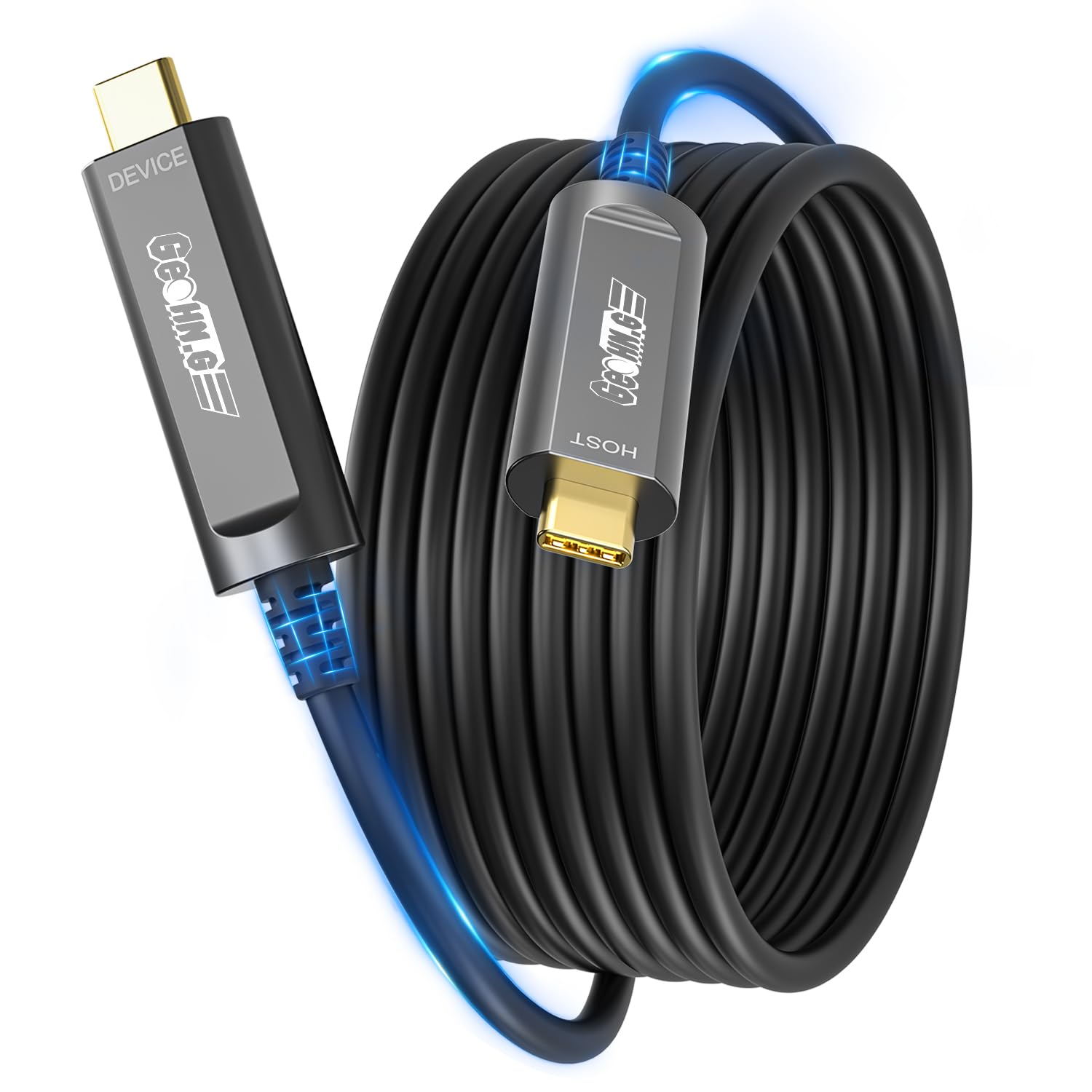 USB C Fiber Optic Cable 33 FT, 10Gbps High Speed Active Long USB C Cable | USB 3.2 Gen 2…