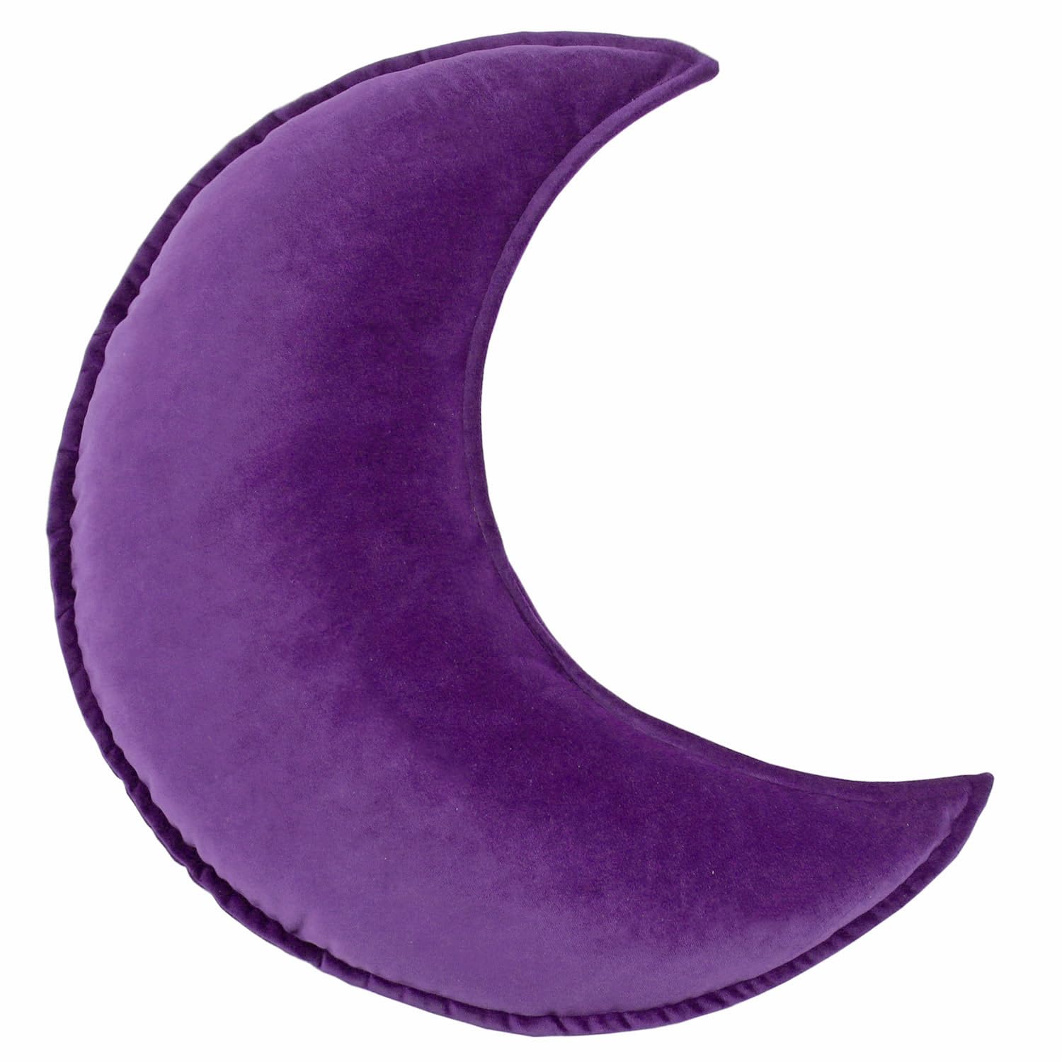 YAKEV Moon Shaped Throw Pillow Star Couch Cushion Decorative Pillows Fluffy Velvet Stars Home Decor Plush for Bedroom (Moon, Purple)