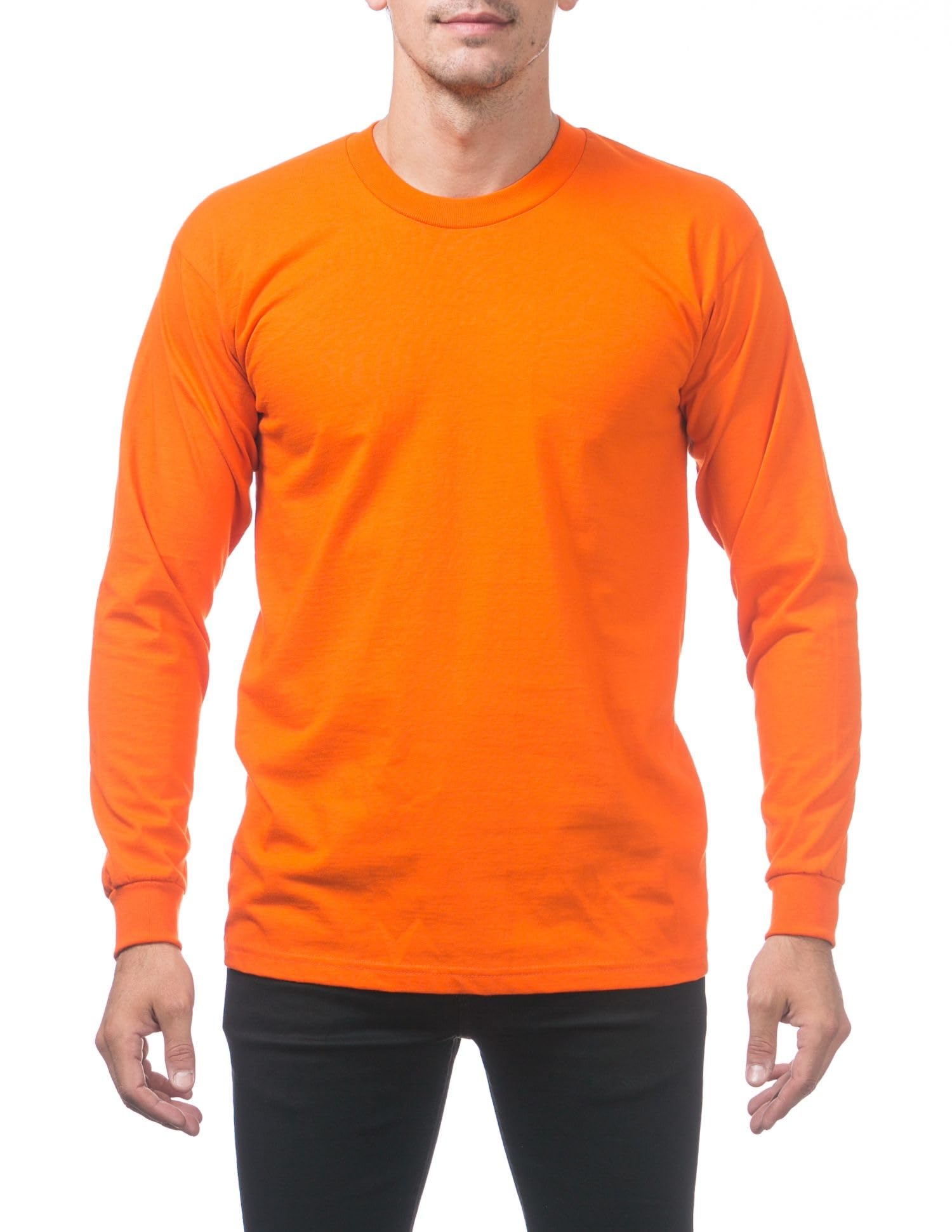Pro Club Men's Heavyweight Cotton Long Sleeve Crew Neck T-Shirt