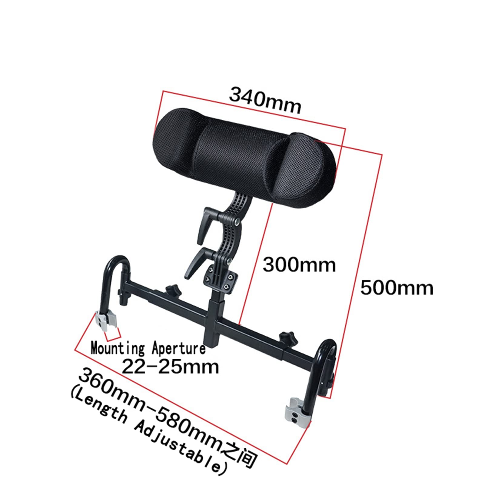 Reposacabezas Plegable Universal para Silla de Ruedas, reposacabezas Ajustable para Silla de Ruedas, Soporte para la Cabeza, Soporte para el Cuello para Silla de Ruedas, Acolchado para la Cabeza, al