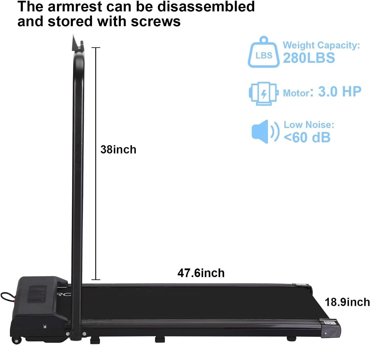 BotaBay Folding Treadmills 2.25HP Folding Electric Treadmills Walking Pad 2 in 1Under Desk Treadmill LED Display, Walking Treadmill Machine for Home Office BotaBay Folding Treadmills 2.25HP Folding Electric Treadmills Walking Pad 2 in 1Under Desk Treadmill LED Display, Walking Treadmill Machine for Home Office