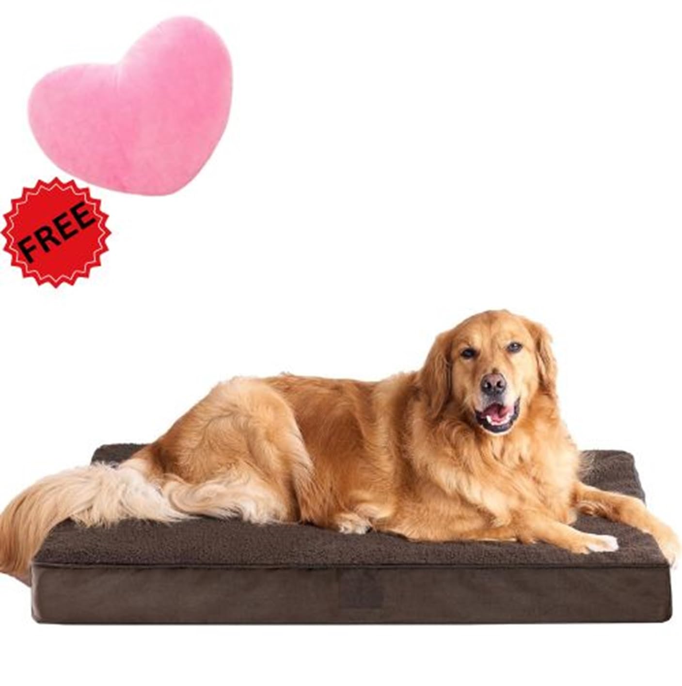 PetLux Dog Cushion, Egg-Shaped Crate Foam for Small, Medium and Large Dogs, Orthopaedic Dog Bed, Cosy Sleeping Area, 60 x 45, 75 x 50, 90 x 65 cm, Washable, Height 8 cm. (XXL, Brown) (B0CY9QNPM9) Amazon Price History, Amazon Price Tracker