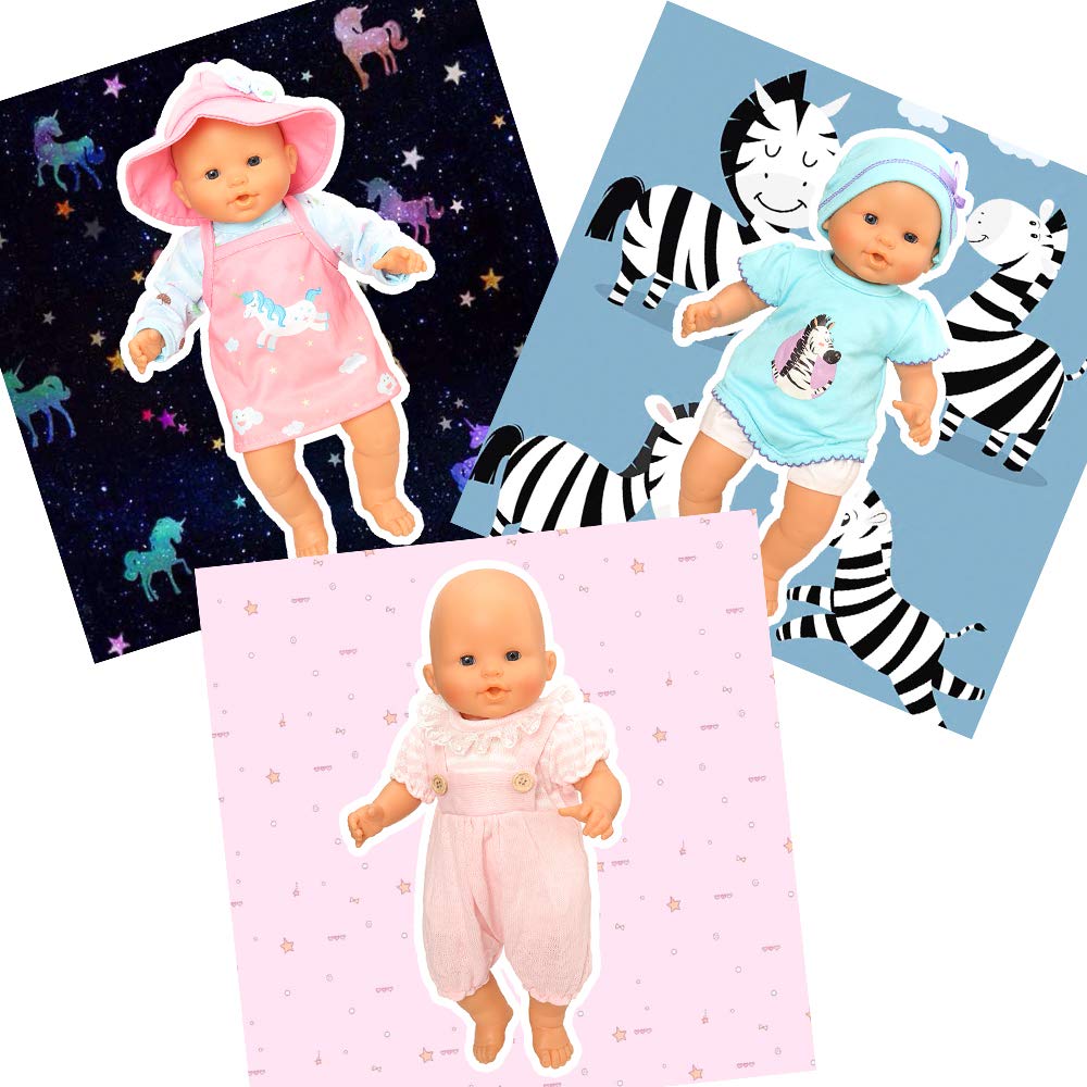 Miunana 5X Vestidos Verano Casual Ropas para New Born 14- 18 Pulgadas Muñeca bebé 35 - 46 cm Doll Baby Born