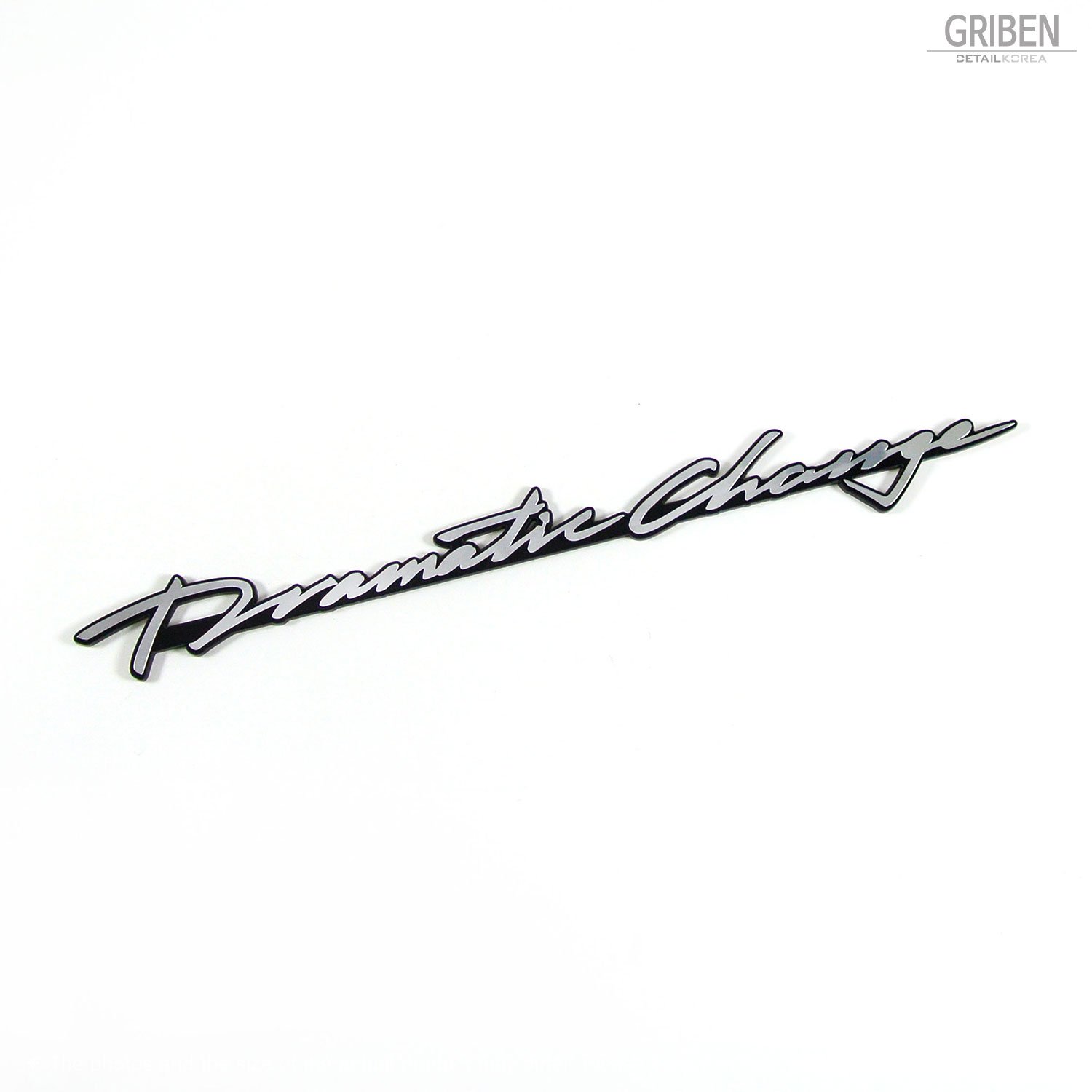 Griben Car Emblem Metal Sticker Chrome Badge 70247 Handwriting Lettering