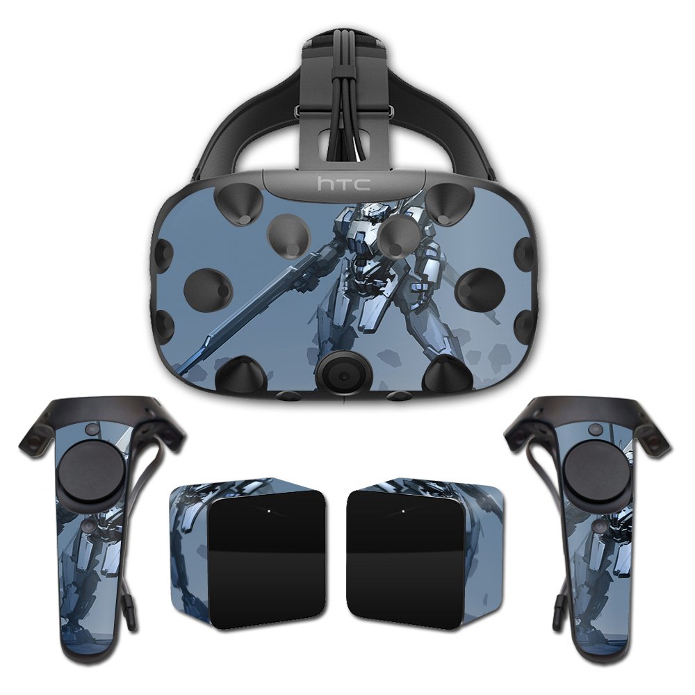 MightySkins Skin Compatible with HTC Vive Full Coverage - Grey Steel | Protective, Durable, and Unique Vinyl Decal wrap Cover | Easy to Apply, Remove, and Change Styles | Made in The USA