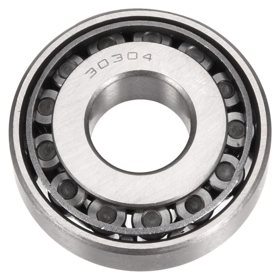 Bearing, 30304 Tapered Roller Bearing Cone and Cup Set, 20mm Bore 52mm OD 15mm Thickness Wear Resistance