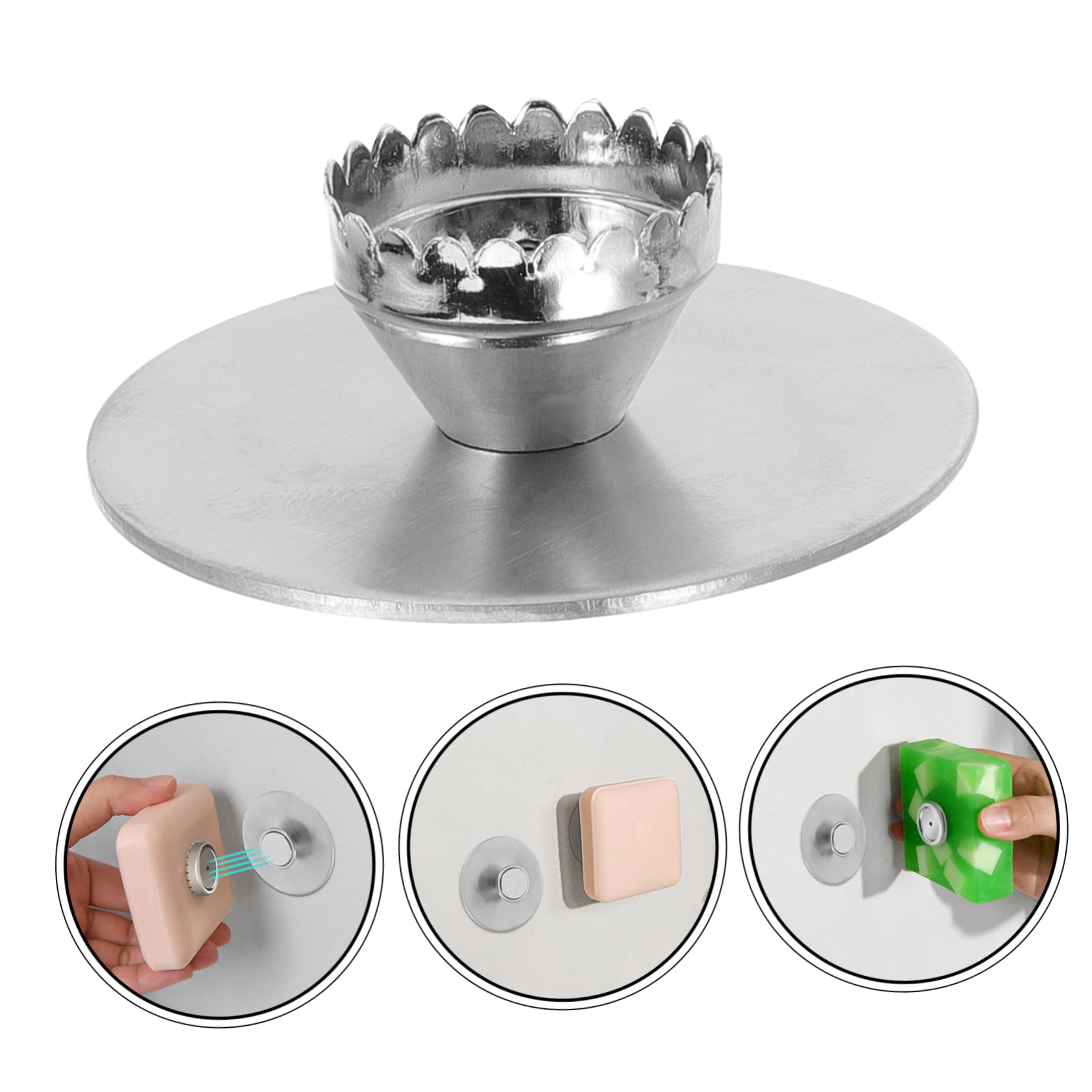 NUOBESTY 5 Pezzi portasapone magnetico porta sapone da parete portasapone da parete saponetta magnetica Titolare Porta sapone magnetico gancio magnetico per sapone Acciaio inossidabile