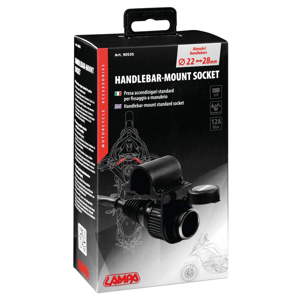 Lampa 90535 Standardowe gniazdo prądowe do mocowania kierownicy - 12V - 12A Max