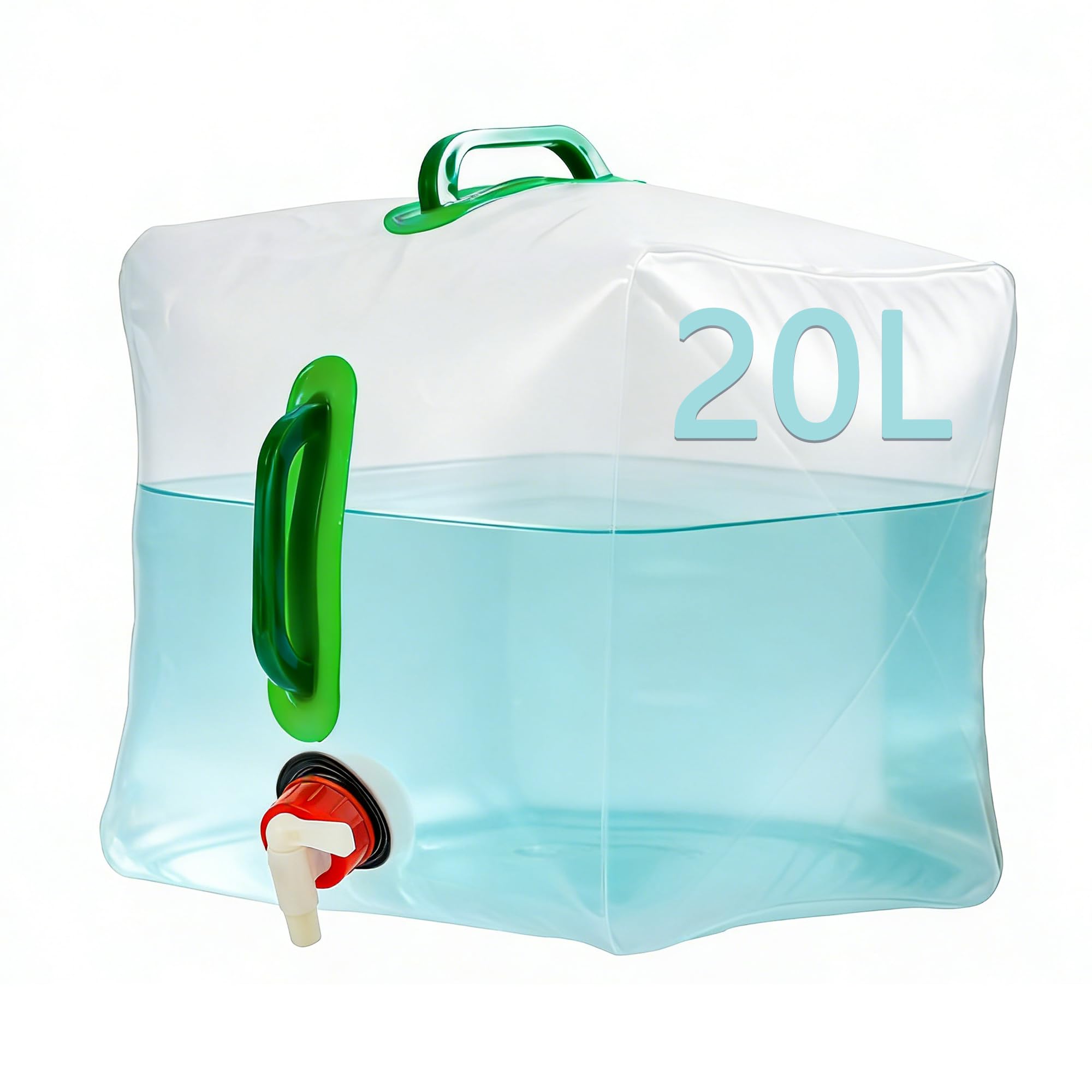 duoyif Sac d'eau Pliable pour Camping, Réservoir d'eau Flexible avec poignée et Robinet, Bidon Eau Pliable pour la randonnée, Le Camping, Le Pique-Nique, Les Voyages, Le Barbecue 1pièce
