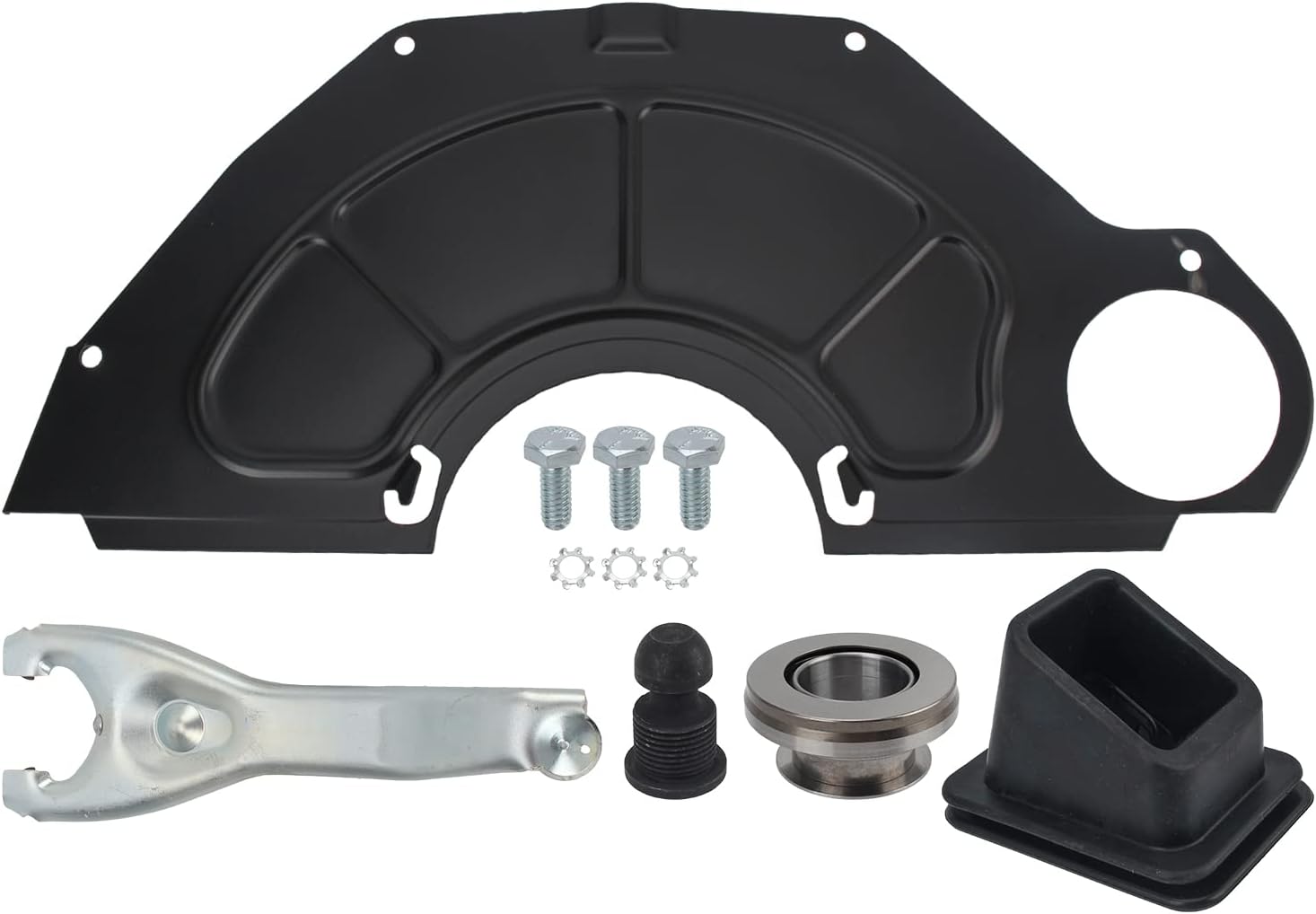 AUTOKAY Bell Housing Kit & 11" Clutch Fork & Throwout Bearing & Cover for Chevy Chevelle Malibu Monte Carlo Corvette Camaro 1959-1988 3899621 3843943 3892632 19245400