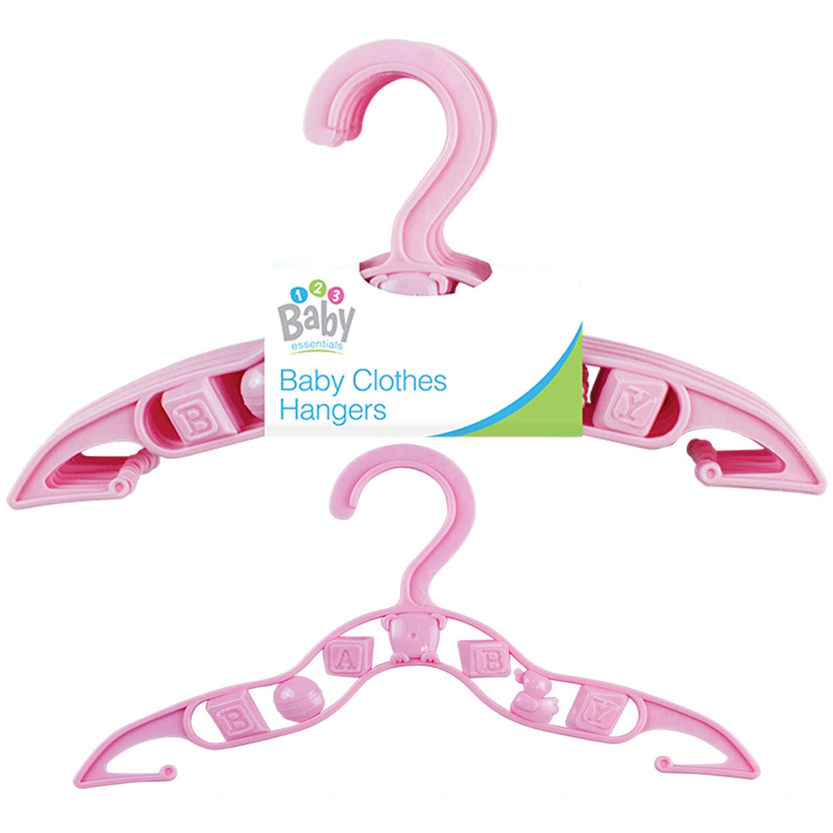 1-100 x Baby Hangers | WHITE | BLUE | PINK | Toddler Children Kids Unisex Clothes Shirts New Basics Coat Trouser Nursery Clothing (30 x Hangers, PINK)