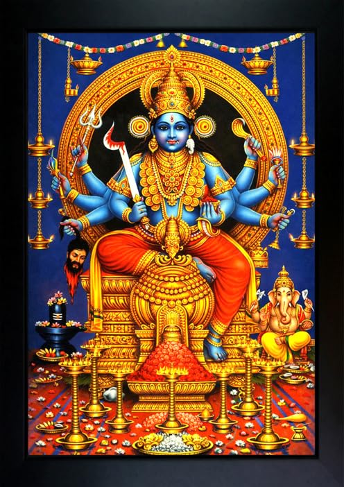 CrowdHall Bhadrakali Maa Photo Frame | Maa Bhadrakali Painting With Frame Wall Art for Living Room, Home Decor, Bedroom, Office. (Size 10 X 13.5 inches)-image-33