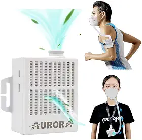 4WDKING Purificador de ar elétrico recarregável, purificador de ar portátil reutilizável com filtro HEPA para dormir, esportes ao ar livre, tarefas domésticas
