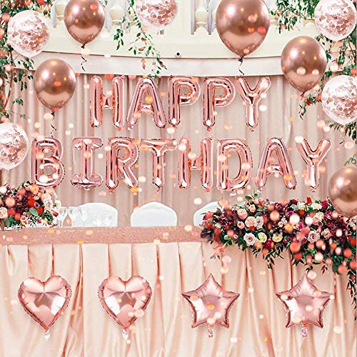 Przyjecie HLT99 12 Inch Rose Gold Metallic Chrome Balloons,50 Pack Rose Gold Confetti Balloons,Premium Latex Party Balloons thumb #6