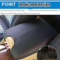 Vista 65 de Great-luck Leather Center Console Cover Armrest Pad,Protector Armrest Box Cover Accessories Keep Your Armrest in a More Comfortable Feeling(black