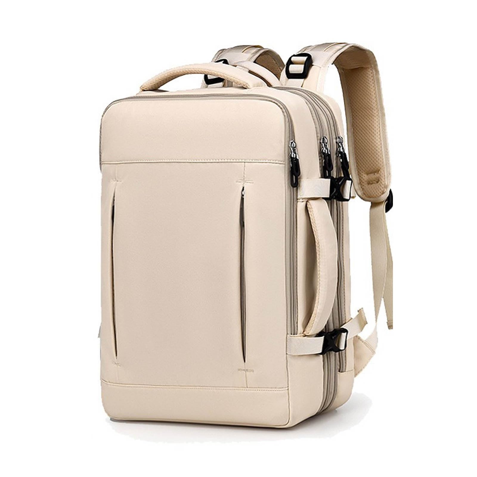 FANDARE Mochila Viaje Expandible 24-42L Equipaje de Mano Bolsa de Viaje para Mujer Hombre Laptop Bolso de Mano con USB Bolsa de Mano Mochila Viaje Cabina Avion Bolsos para Negocio Trabajo Blanco