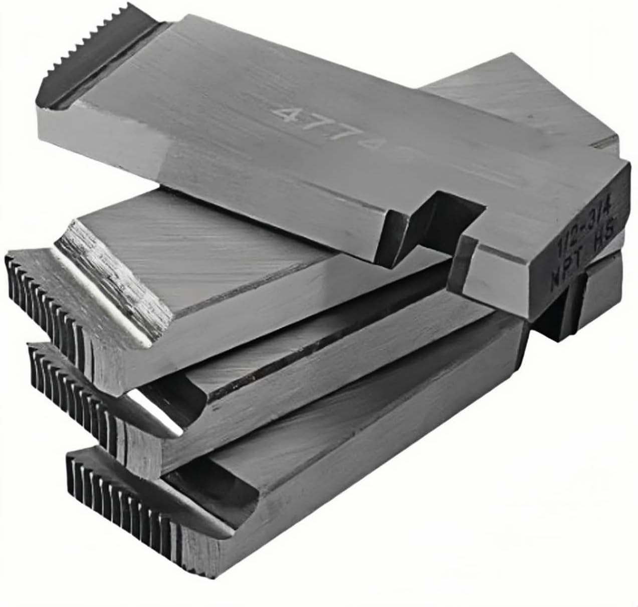 47745 Pipe Threading Dies Set for 1/2"-3/4" Pipes - NPT Universal Dies Compatible with 504A/713/815A Die Heads, Handed Alloy Right-Handed Thread Cutter