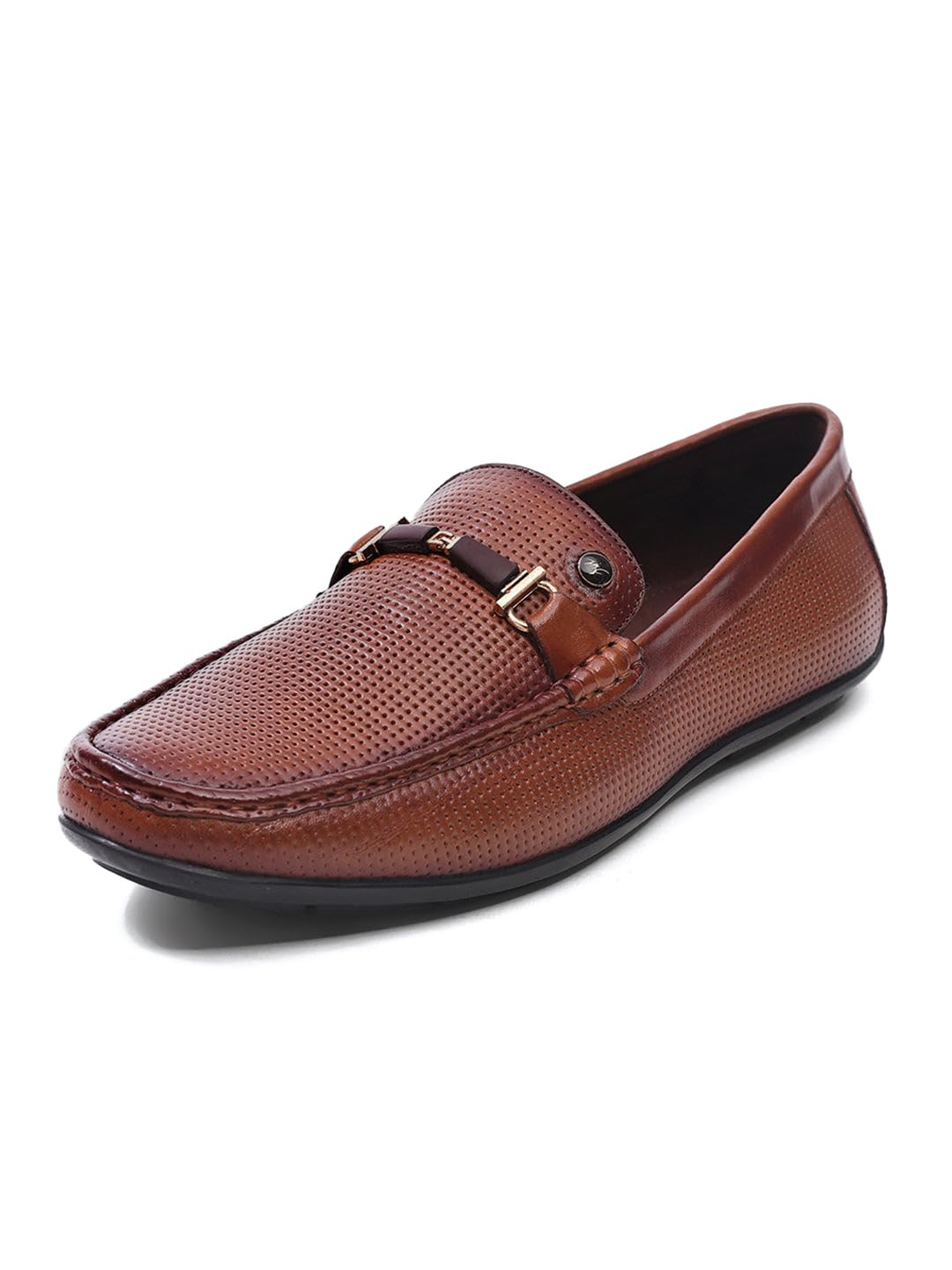 Mens Solid Slip on Genuine Leather Loafers-image-15