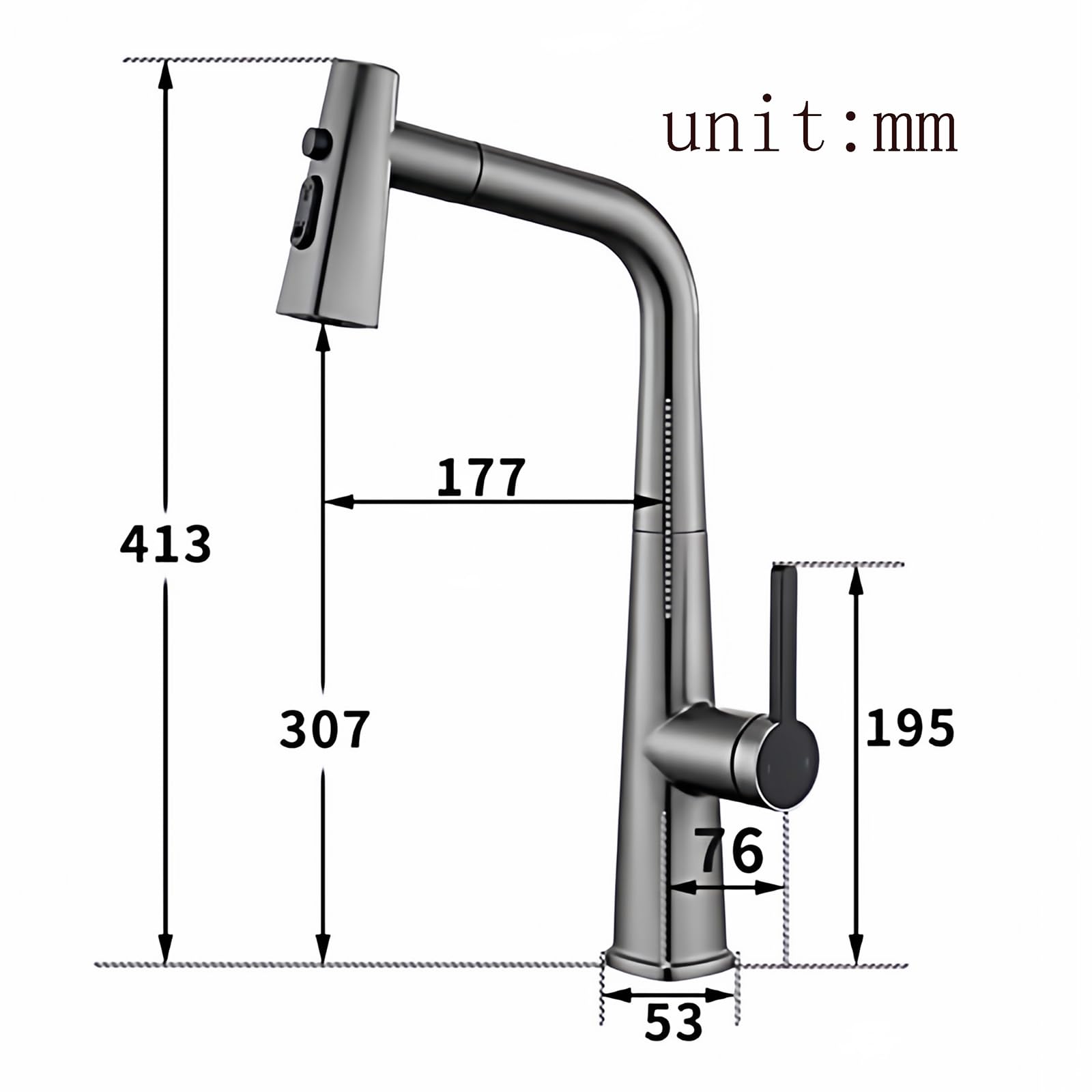 BiaoTeng Grifo Monomando Cocina Filtro Extraible 3 Salidas Giratorio 360 Grados agua Fría y Caliente Grifo Cocina Extraible Laton Gris