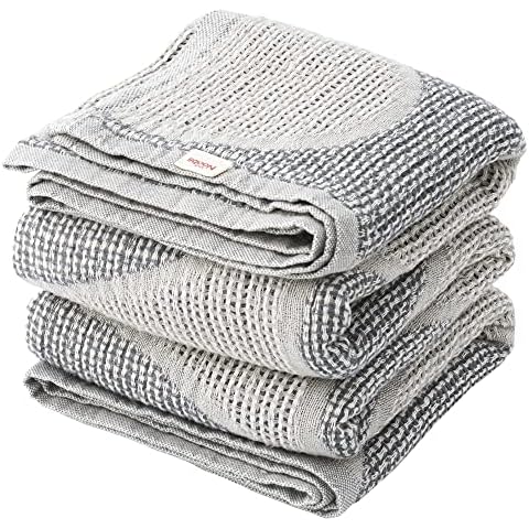 Love Noobs Baby Blankets for Newborn, 100% Organic Cotton Cellular Blankets, Soft Baby Boy Blankets, Baby Girl Blankets, Stroller Travel Blanket, Baby Registry Gift, Grey Cover