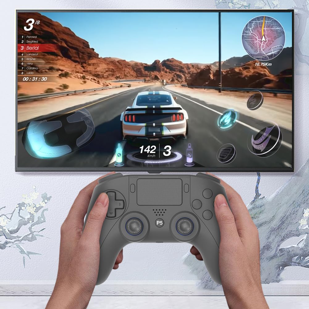 Controller wireless a doppia vibrazione per PS5 e PC Game Control con touchpad e gamepad Bluetooth 4.0