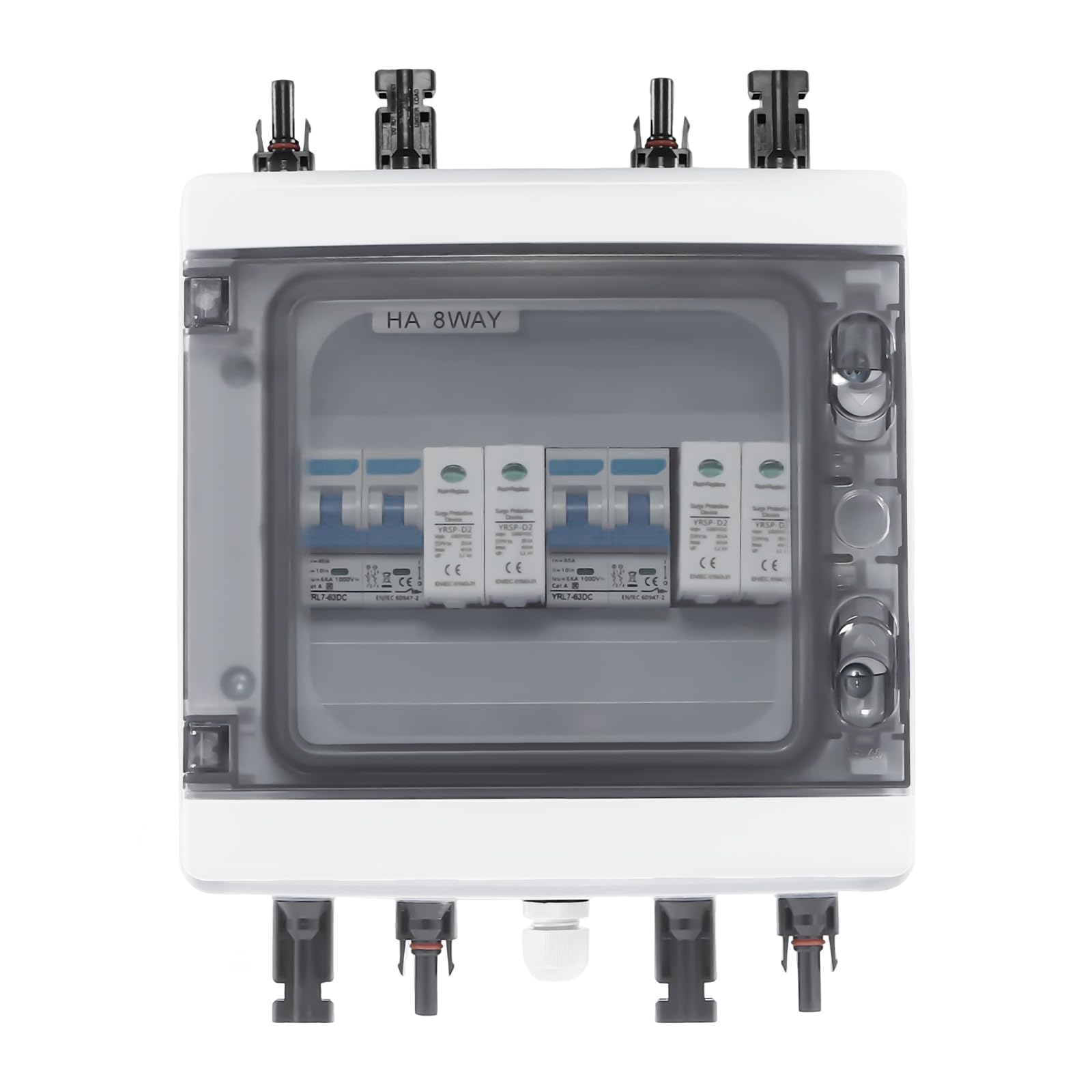 Coffret Electrique Boîte De Combinaison Solaire 500V DC - Interrupteur Protection Surtensions, étanche IP65 Protection Surtension Solaire