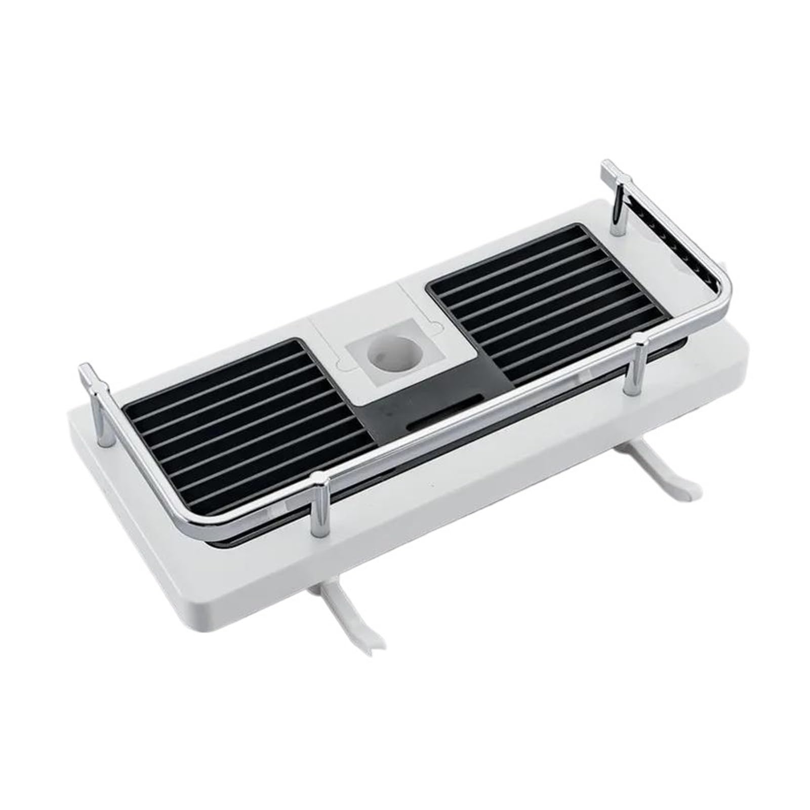 Mensola per bagno, supporto per doccia, asta portaoggetti, porta shampoo, supporto per asta di sollevamento senza foratura, supporto per soffione doccia, organizer(White circle hole)