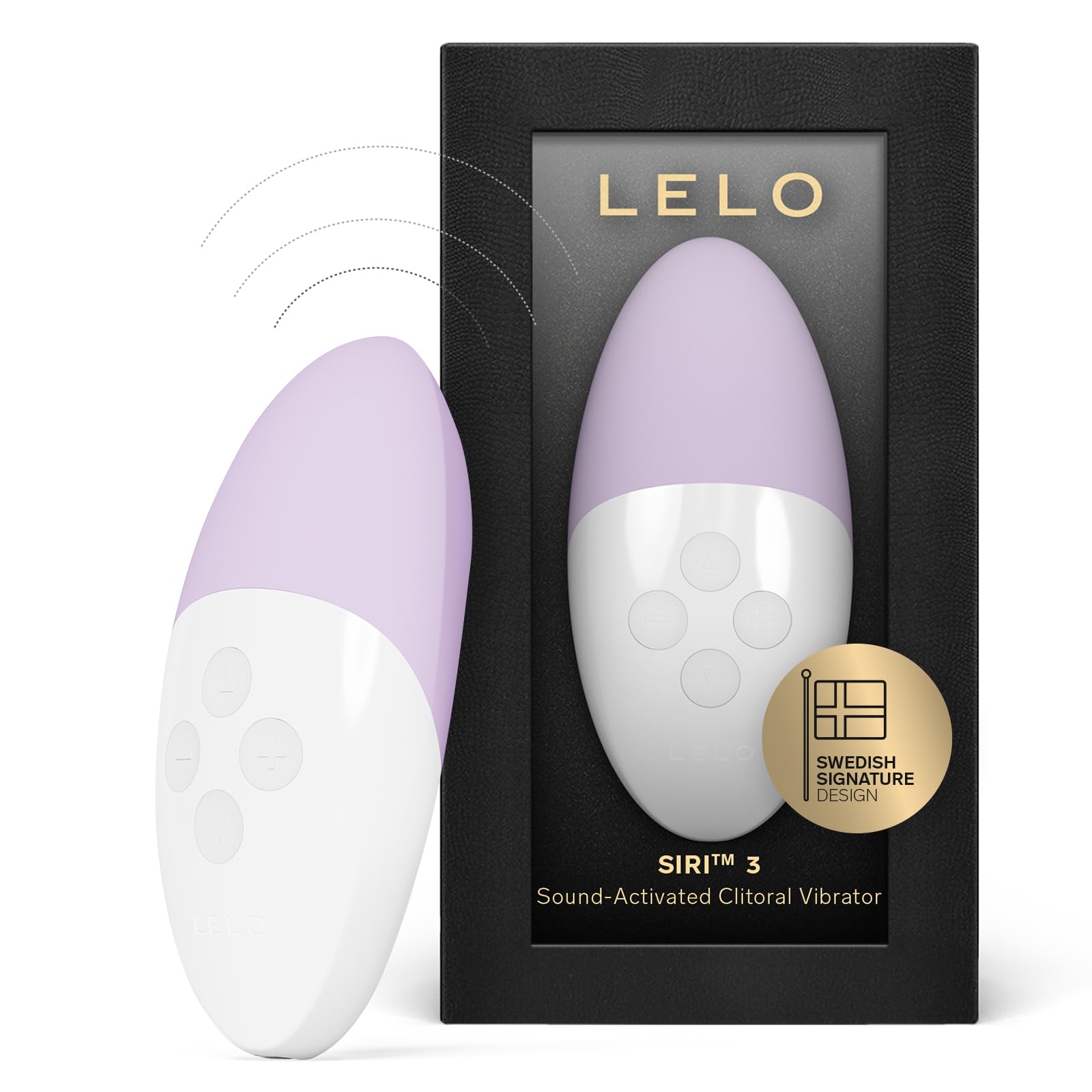 LELO SIRI 3 Sound Activated Small Personal Vibrator Mini Massager with 8 Pleasure Settings with SoundSense Technology Waterproof