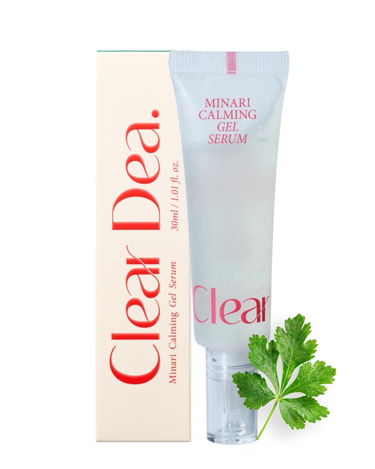 ClearDea Minari Calming Gel Serum for face – K-Beauty Hydrating & Soothing Face Serum with Korean Water Parsley, Green Tea, Mugwort & Lemon Balm