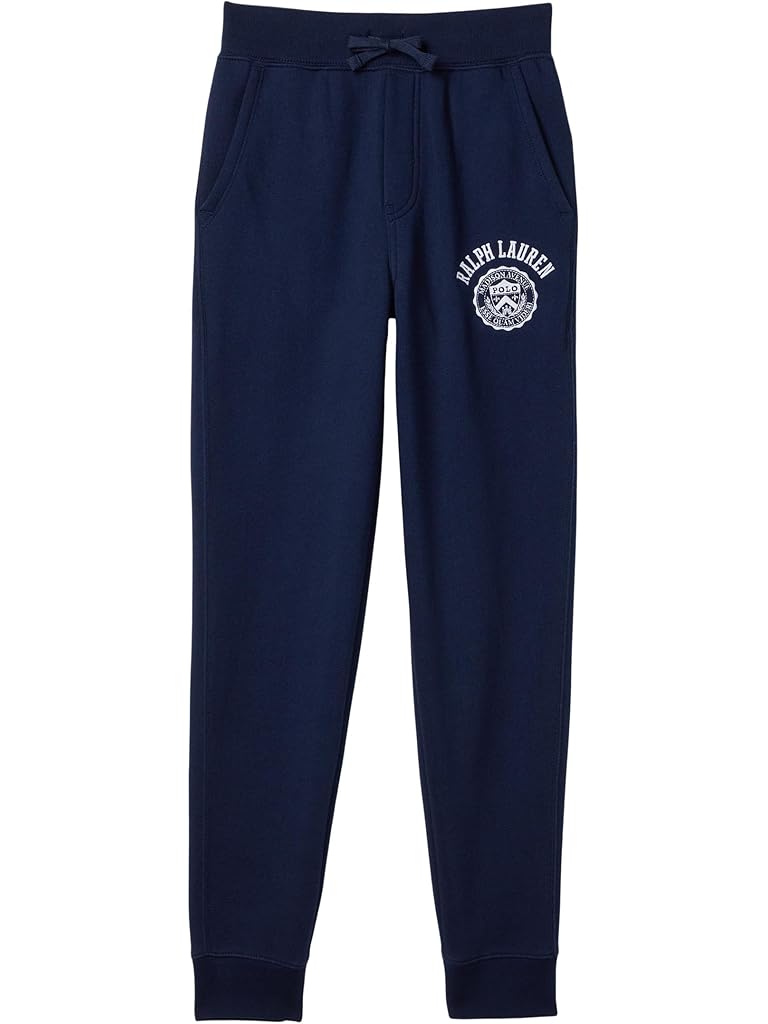 Navy Polo Ralph Lauren Logo Fleece Jogger Pants (Big Kid)