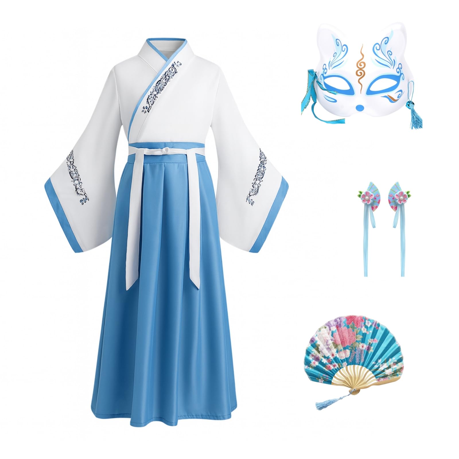 CRFASIBE Children's Hanfu Costumes, Kids Chinese Traditional Clothing