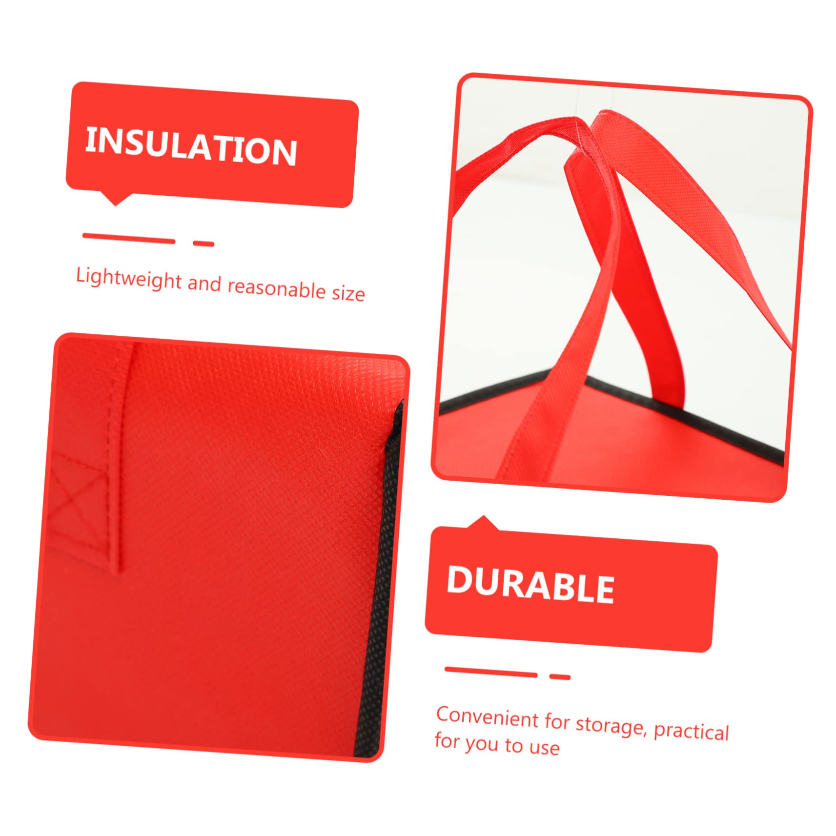 TOPBATHY 4piezas Bolsa Térmica Para Comida Transportador Aislante De Almuerzo Para Pizza y Comida Para Picnics
