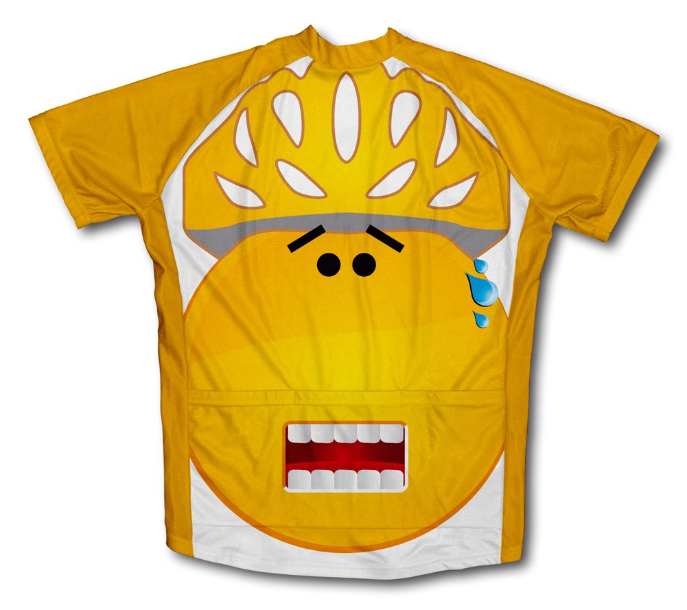 ScudoPro Surprised Short Sleeve Cycling Jersey for Youth - Size M Yellow