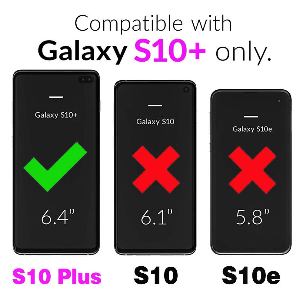 Furiet Detachable Crossbody Strap Wallet Case for Samsung Galaxy S10 Plus Zipper Purse, Multi Card Slots, PU Leather Stand Shockproof Cell Phone Cover for S10+ S10plus 10S Edge S 10 10plus Women Beige