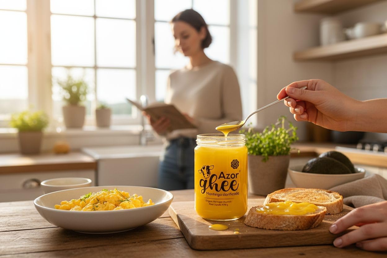 AzorGhee Ghee Premium Artesanal de las Azores 300 gr Mantequilla Clarificada 100% Natural Sin Lactosa Sin Caseína Sin Aditivos