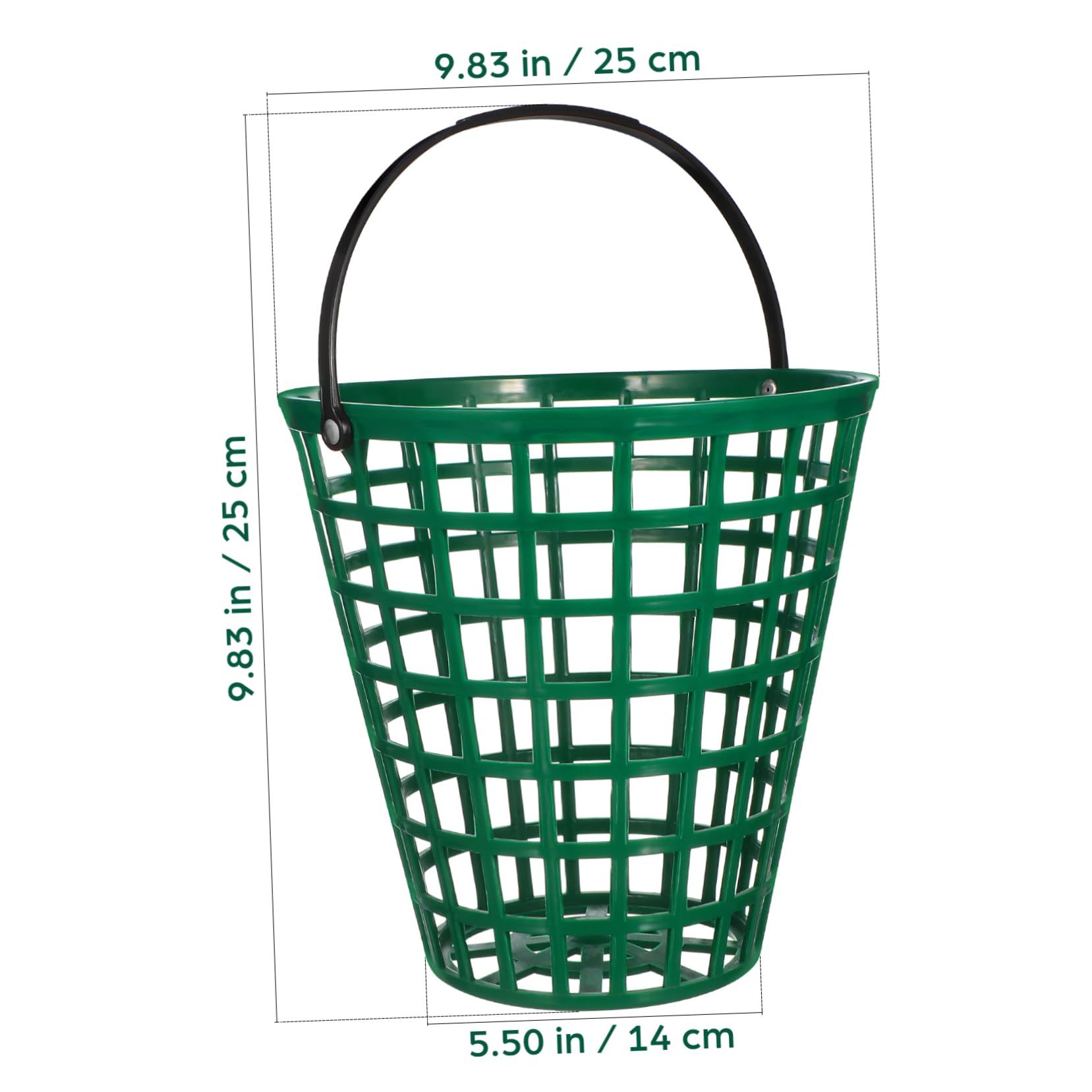 SUPVOX Cesta para Bolas de Golf con Asa Capacidad para Bolas Cubo Apilable Resistente para Exterior y Clubes